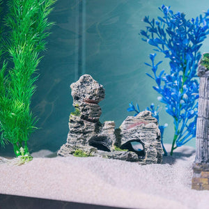 Aquatic Planet 4 Piece Aquarium Ornaments Stone Rocks Decoration Set