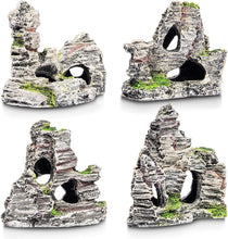 Load image into Gallery viewer, Aquatic Planet 4 Piece Aquarium Ornaments Stone Rocks Decoration Set
