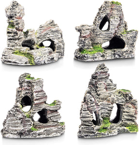 Aquatic Planet 4 Piece Aquarium Ornaments Stone Rocks Decoration Set