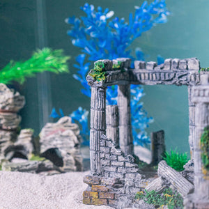 Aquatic Planet Roman Square Pillars Aquarium Ornament